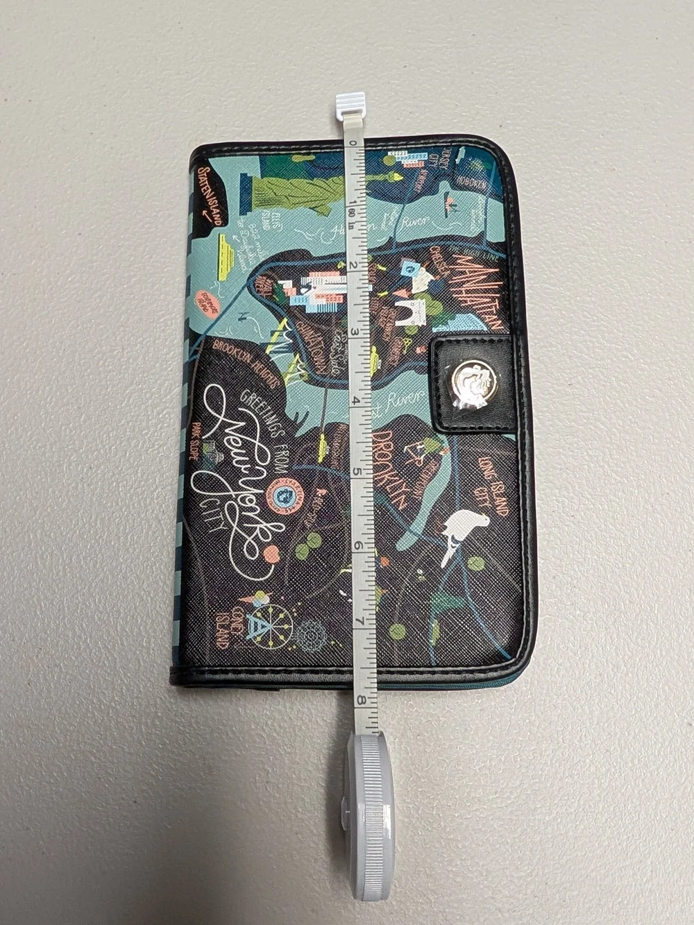 Spartina 449 Black Multi New York Map Zip Wallet